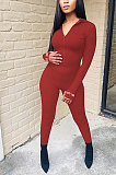 Casual Simplee Long Sleeve Round Neck Bodycon Jumpsuit DR8067