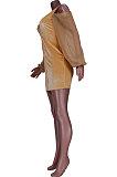 Fashion Sexy Off Shoulder Strapless Temperament Collect Waist Show Thin Package Buttocks Slip Dress MDF5193