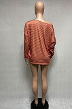 Womenswear Autumn Winter Stripe Long Sleeve Printing Jacket XQ1014