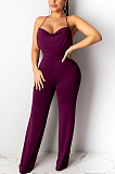 Casual Sexy Pure Color Scoop Neck Cami Jumpsuit SH7135