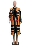 Womenswear Long Wool Stripe Long Sleeve Suit Collar Coat CX236