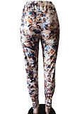 Womenswear Tie Dye Printing Sport Casual Pants Ladies Straight Leg WT9043