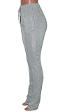 Casual Sporty Simplee Waist Tie Ruffle Long Pants SN390057