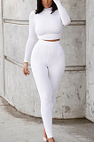 Casual Simplee Long Sleeve Round Neck Capris Pants Sets AL141