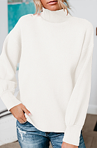 Autumn Winter Knits Casual Long Sleeve Stand Collar Sweaters Q752