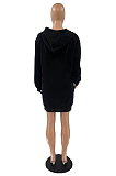 Street Style Cartoon Graphic Figure Graphic Long Sleeve Round Neck Off Shoulder Midi Dress QQ5227