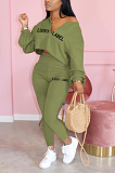 Casual Polyester Long Sleeve V Neck Embroidered Babydoll Blouse Long Pants Sets LML190