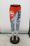 Sporty Sexy Letter Drawstring Waist Loose type Mid Waist Long Pants NRS8037