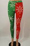 Cultivate One's Morality Show Thin Digital Printing Christmas Sexy Pants BLK1102