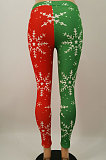 Cultivate One's Morality Show Thin Digital Printing Christmas Sexy Pants BLK1102