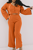 Loose And Casual Wide Leg Pants With Loose Sleeves Two-Piece Set FH124
