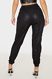 Street Style Casual Pu Leather Mid Waist Capris Pants SN2057