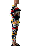 Sexy Polyester Striped Hollow Out Long Pants MLM9011