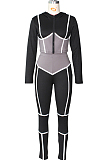 Sexy fashion yoga suit contrast color tight two sports sets ZS0319