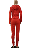 Casual Polyester Letter Burn Printing Long Sleeve Hoodie Mid Waist Long Pants Sets ALS3581