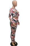 Cartoon Graphic Printing Shirred Detail Sexy Two-Piece DY6626