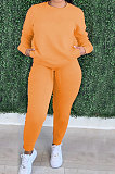 Pure Color Womenswear Set Head Fleece Casual Two-Piece DY6630