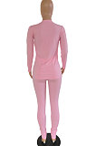 Womenswear Pure Color Ruffle Long Sleeve Long Pants Sets DY6613