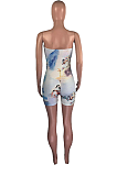 Casual Sexy Floral Sleeveless Bodycon Jumpsuit Tube Jumpsuit MOM1392