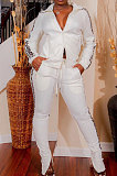 Fashion Womenswear Long Sleeve Zipper Spliced Two-Piece TL6459