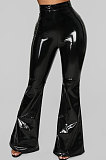 Autumn Winter Casual Pure Color Leather Pants AMM8278