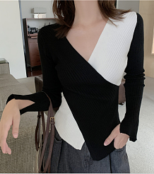 Black & White Criss-cross Sweater