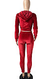 Casual Sexy Simplee Long Sleeve Ruffle Hoodie Pants Sets YLY128