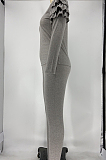 Flounces Long Sleeve T-Shirt Tight Pants Set X9290