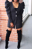Casual Pure Color V Neck lLoose Personality Small Suit Coat ZNN5098
