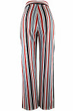 Street Casual Stripe Mid Waist Wide-Legged Pants ZNN8041