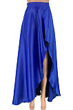 Fashion Sexy Pure Color Irregular High Split Skirts ZNN8350