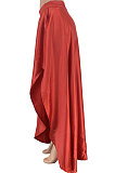 Fashion Sexy Pure Color Irregular High Split Skirts ZNN8350