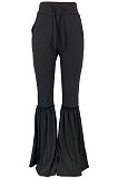 Sexy Tight Pure Color Mid Waist Trumpets Long Pants ZNN8363