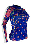 Womenswear Positioning Print Sky Star Long Sleeve T Shirts SYY8015