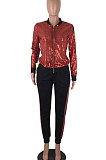 Womenswear Autumn Winter Fashion Sexy Sequins Casual Two-Piece QQ5148