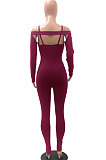 Club Suits Sexy Hollow Out Mid Waist Jumpsuits FMM1135