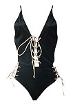 Sexy Bind Pure Color Multi-Way One Piece Swimsuits BN9079
