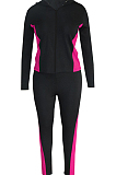Fashion Long Slevee Joining Together Hooded Sport Suit QQM4144