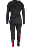 Fashion Long Slevee Joining Together Hooded Sport Suit QQM4144