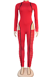 High Collar Joining Together Perspective Net Yarn Cultivate One's Morallity Jumpsuits K2068