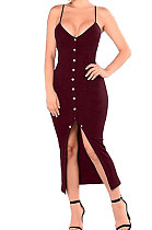Fashion Sexy Cultivate One's Morality Sling Package Buttocks Midi Dress Night D68037