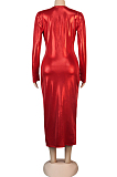 Deep V Micro play Long Slevee Cultivate One's Morality Long Dress K2064