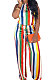 Sexy Colour Stripe Casual Jumpsuit D68281