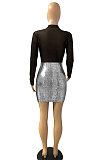 Net Yarn Gilding Spliced Glisten Sexy Perspective Cultivate One's Morality Club Mini Dress WMZ2609