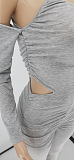 Fashion Ruffle Pure Color Sexy  Bodycon Jumpsuits WSY5823