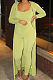Green Fashion Conjoinde  Long Pant Two-Piece SDE2966