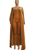 Brown Fashion Conjoinde  Long Pant Two-Piece SDE2966
