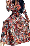 Black Euramerican Women Digital Printing Cultivate One's Morality Casual  Long Dress YZ2408