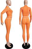 Orange Fashion Casual Cultivate One's Morality Sports Suit  LML198