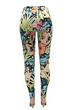 Colourful Trees Autumn Winter Printing Trendy Bottoming  Casual Long Pants AD1107